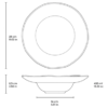 Plato Pasta 28cm Titanium Porto Brasil Stoneware - Imagen 4