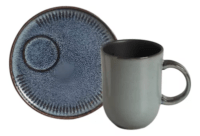 Taza/mug Y Plato 330ml Titanium Porto Brasil