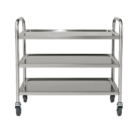 Carrito Carro De Servicio Gastronomico 3 Niveles Acero Inox