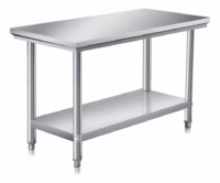 Mesada De Trabajo Profesional Desarmable Acero Inox 180cm