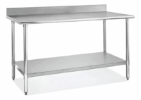 Mesada Profesional Desmontable Con Zocalo Acero Inox 180cm