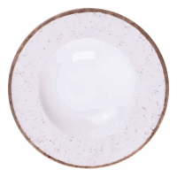 Set x4 Plato De Pasta De Porcelana 27cm Rustico Marron Tramontina